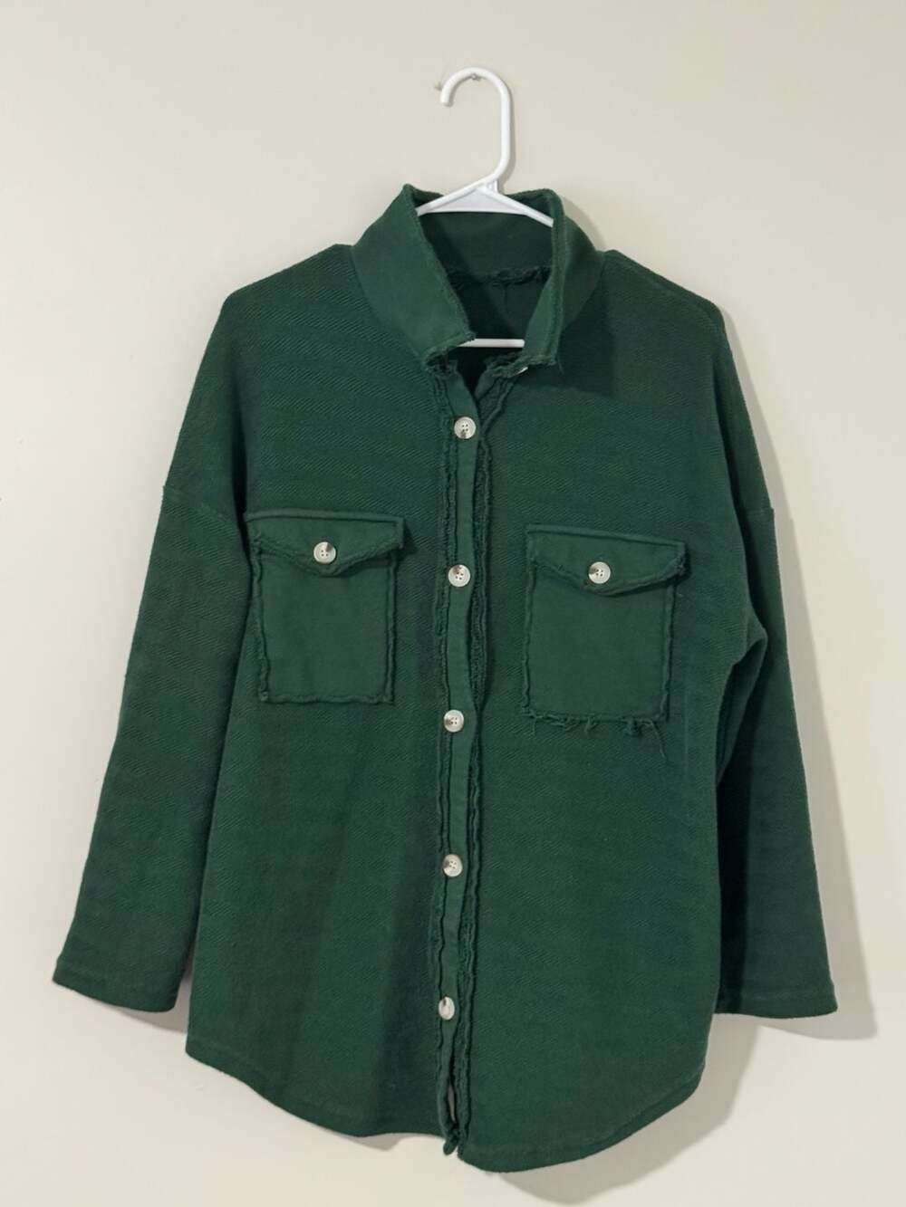 Green Fall Boutique Shacket - Picture 3 of 6